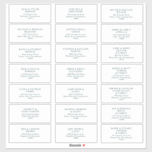 Green Typografy Wedding Guest Address Labels