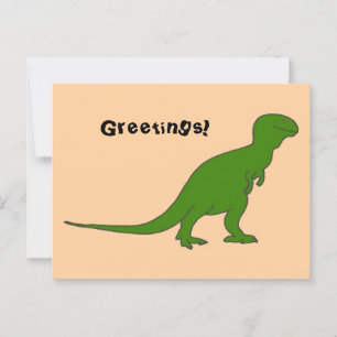 Green Tyrannosaurus Dinosaur Custom Postcards Postkarte