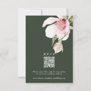 Green UAWG Online QR Code Wedding Website Card Einladung