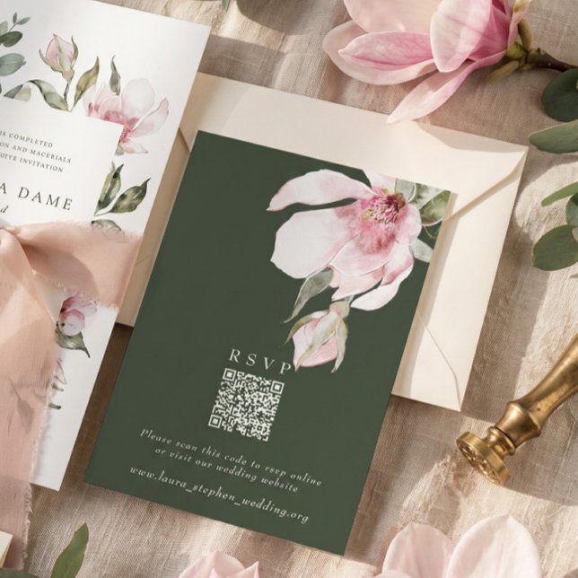 Green UAWG Online QR Code Wedding Website Card Einladung (Von Creator hochgeladen)