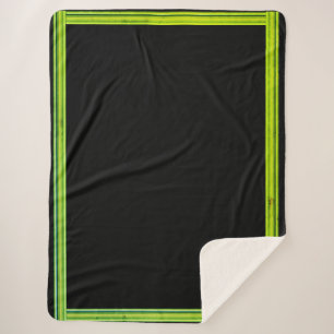 Green und Black Blanket 60"x 80" Sherpadecke