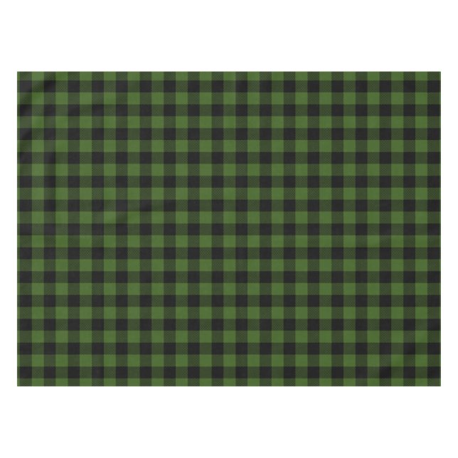 Green und Black Buffalo Kariert Tischdecke (Vorderseite (Horizontal))