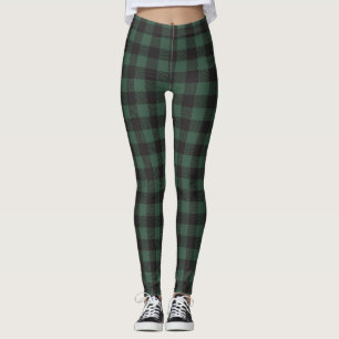 Green und Black Buffalo Karo Lumberjack Leggings
