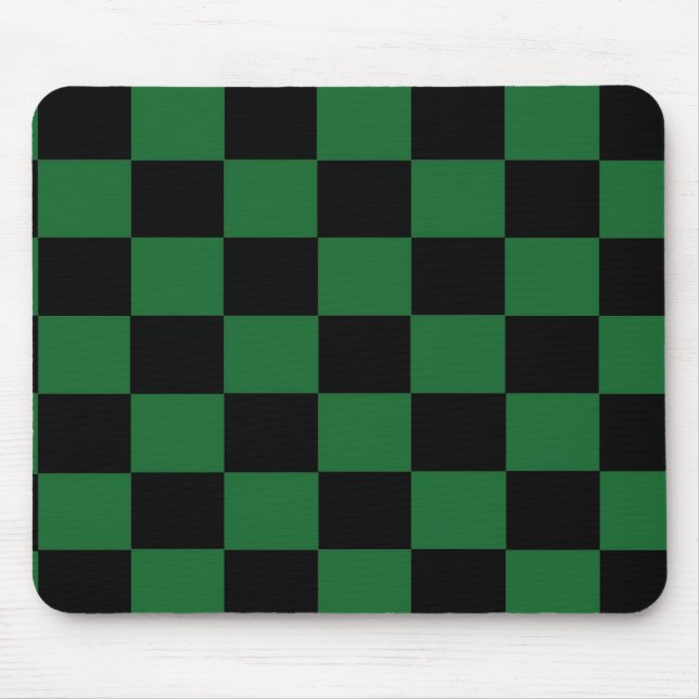 Green und Black Checkered Mousepad (Vorne)