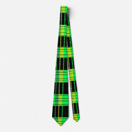 Green und Black Neck Tie Abstraktes Kariertes Must Krawatte