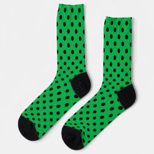 Green und Black Polka Dots Socken