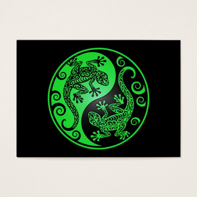 Green und Black Yin Yang Geckos (Vorderseite)
