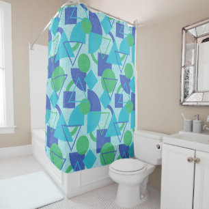 Green und Blue Abstract Design Duschvorhang