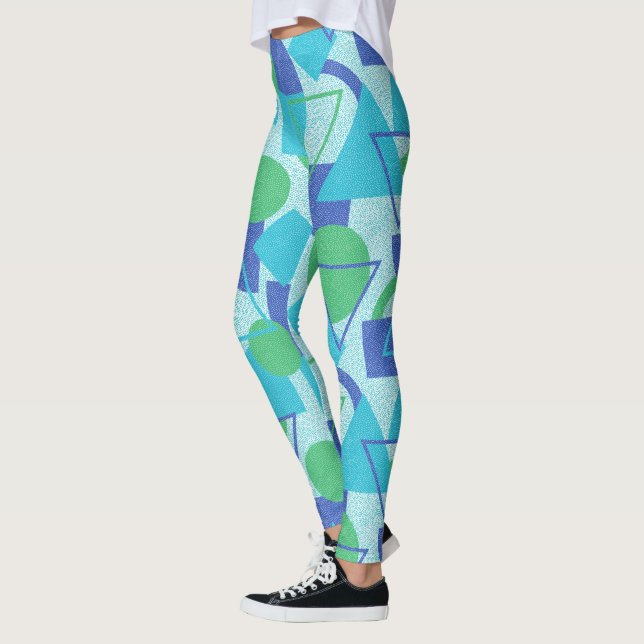 Green und Blue Bauhaus Style Leggings (Links)