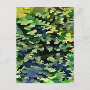 Green und Blue Camouflage Muster Postkarte