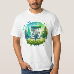Green und Blue Disk Golf Themed T-Shirt