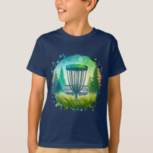 Green und Blue Disk Golf Themed T-Shirt