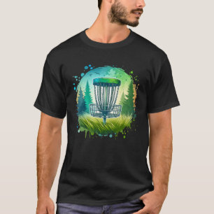 Green und Blue Disk Golf Themed T-Shirt