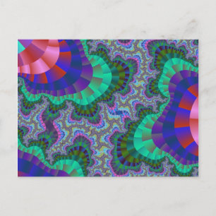 Green und Blue Gear Postkarte