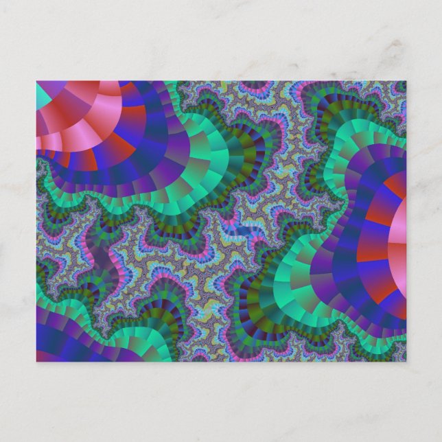 Green und Blue Gear Postkarte (Vorderseite)