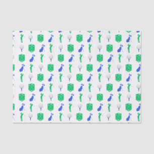 Green und Blue Golf Icons Seidenpapier