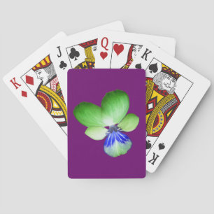 Green und Blue Pansy Playing Cards Spielkarten