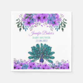 Green und Blue Peacock | LILA BLUME Serviette