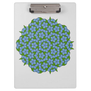 Green und Blue Penrose Rhombus Muster Klemmbrett