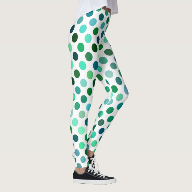 Green und Blue Polka Dot Leggings (Rechts)