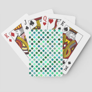 Green und Blue Polka Dot Spielkarten
