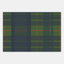 Green und Blue Red Tartan Kariert schottisch Karie Geschenkpapier Set