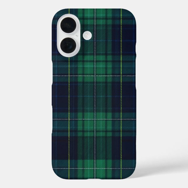 Green und Blue Tartan Kariert Case-Mate iPhone Hülle (Rückseite)