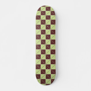 Green und Brown Geo Kariert Skateboard
