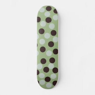 Green und Brown Polka Dot Skateboard