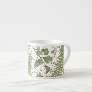 Green und Gold Fern Muster Espressotasse
