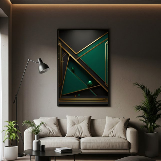 Green und Gold Geometry Poster (Von Creator hochgeladen)