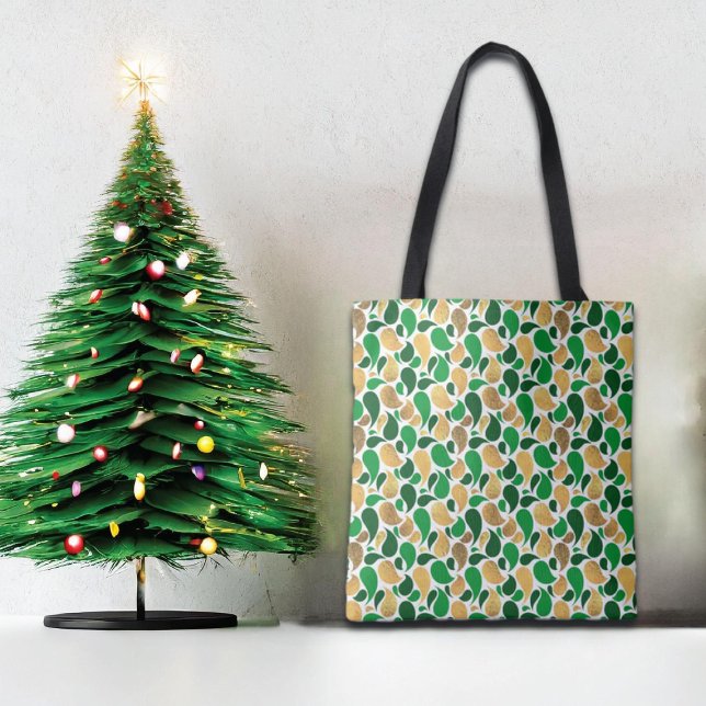 Green und Gold Glitzer Festive Pattern Fusion (Von Creator hochgeladen)