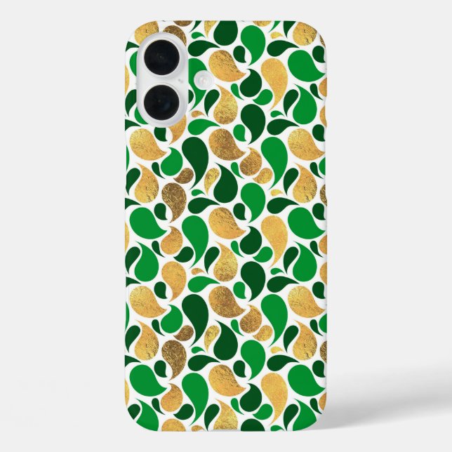 Green und Gold Glitzer Festive Pattern Fusion Case-Mate iPhone Hülle (Rückseite)