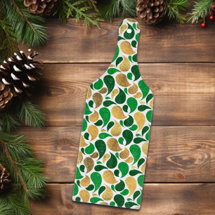 Green und Gold Glitzer Festive Pattern Fusion Schneidebrett