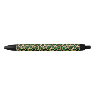 Green und Gold Leopard Print Kugelschreiber
