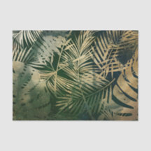 Green und Gold Palm Blätter