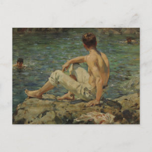 Green und Gold von Henry Scott Tuke Postkarte