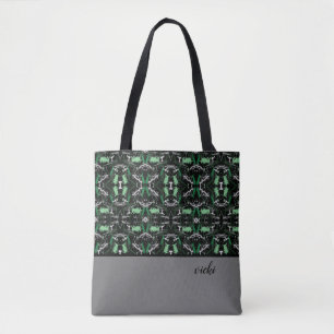 Green und Grey Paint Spritzer Mit Monogramm