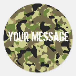 Green und Khaki Camoflage Sticker