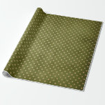 Green und Kraft Retro Christmas Geschenkpapier<br><div class="desc">Trendy Vintag Retro Weihnachten polka Punkt Muster Packpapier.</div>