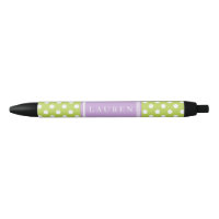 Green und Lavender Polka Dots Muster