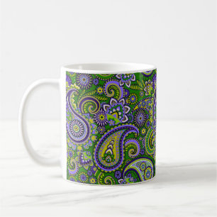 Green und Lila Paisley Kaffeetasse