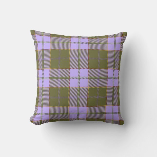 Green und Lila Tartan Kariert schottisch, nahtlos  Kissen (Vorderseite)