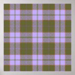 Green und Lila Tartan Kariert schottisch, nahtlos Poster