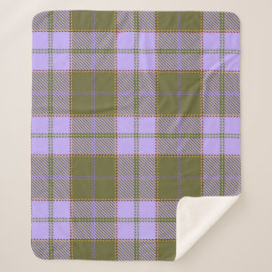 Green und Lila Tartan Kariert schottisch, nahtlos  Sherpadecke