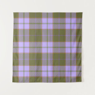 Green und Lila Tartan Kariert schottisch, nahtlos  Wandteppich