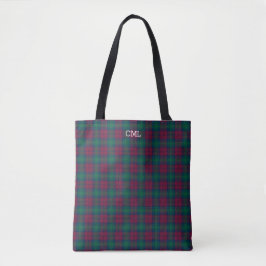 Green und Maroon Kariert Lindsay Tartan Monogram