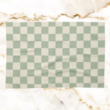 Green und Off White Checkerboard