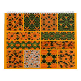 Green und Orange Dahlia Calendar Kalender