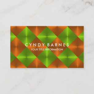 Green und Orange Tiles Business Card Visitenkarte